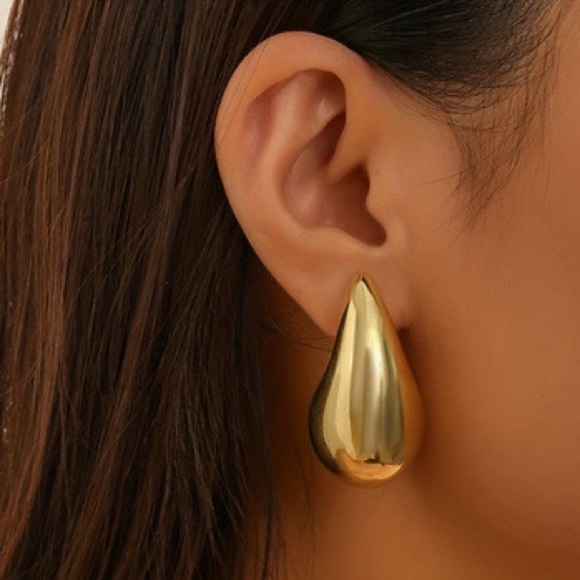 Chunky drops stud earrings/maximalist/manifesting good fortune - Picture 1 of 9